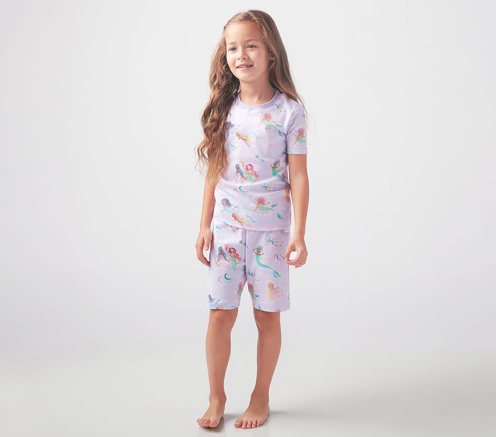 Organic Mermaid Short Sleeve Pajama Set